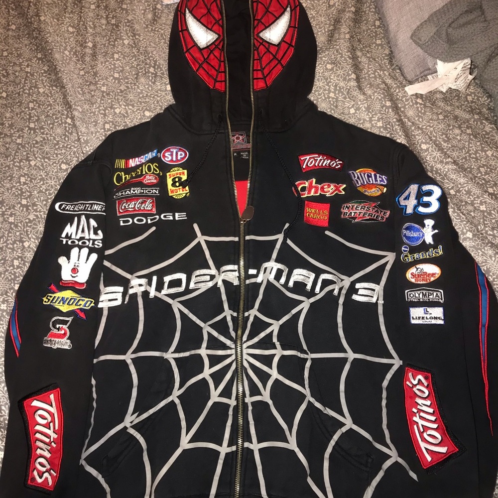 Richard Petty Spiderman3 Racing Jacket Zip-Up Hood